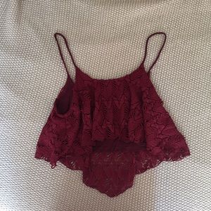 Charolette Russe Lace Crop Top